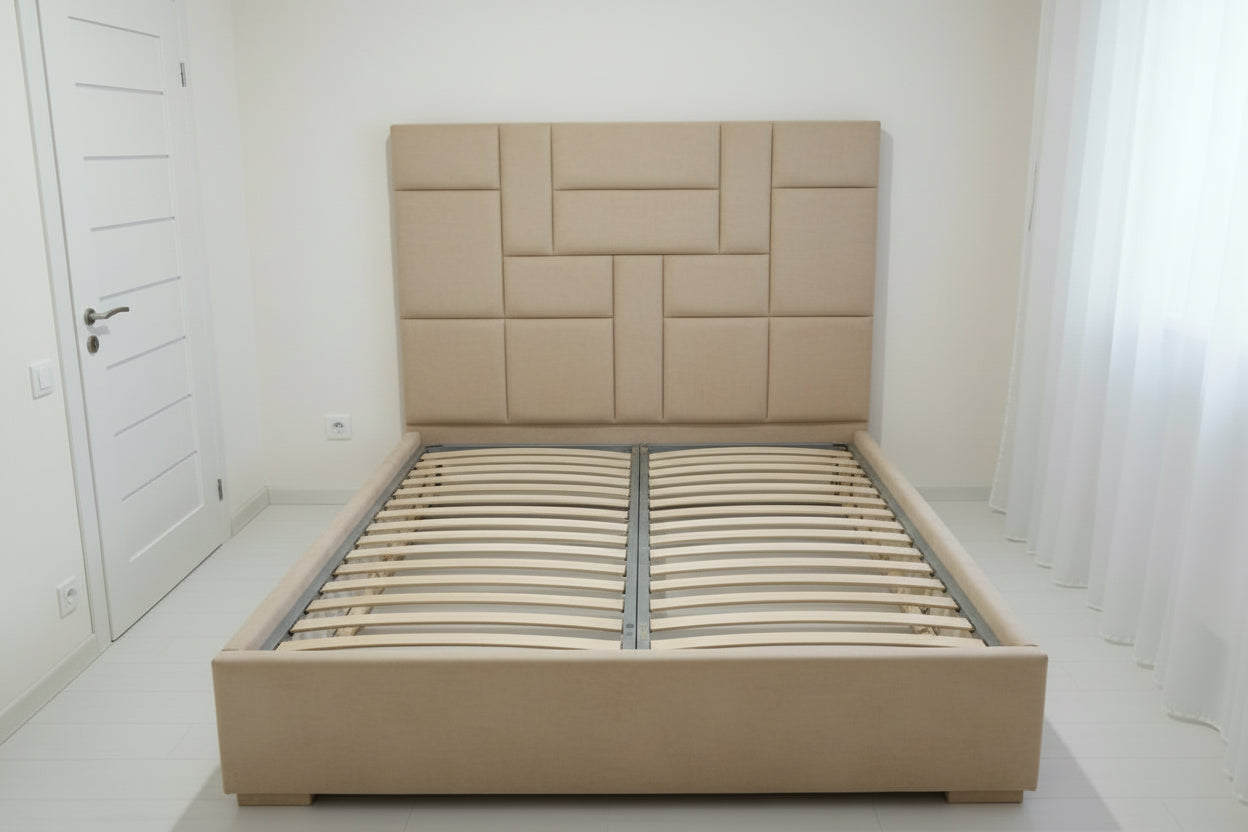 AkmaBed Modern velvet Upholstered Bed