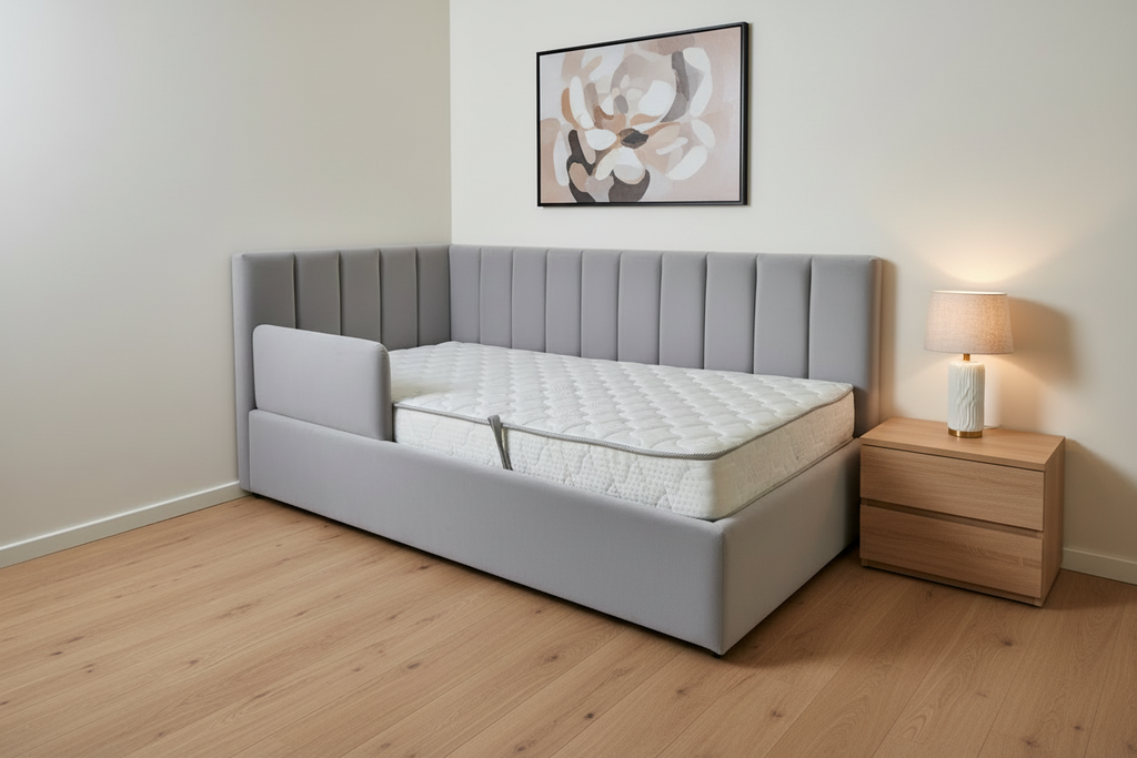 AkmaBed – Twin Size Upholstered Platform Bed
