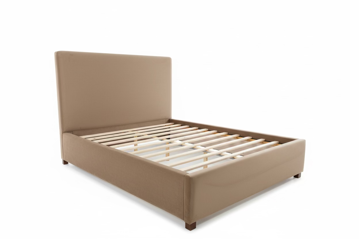 AkmaBed  Luna Upholstered Bed Frame – Queen Size –