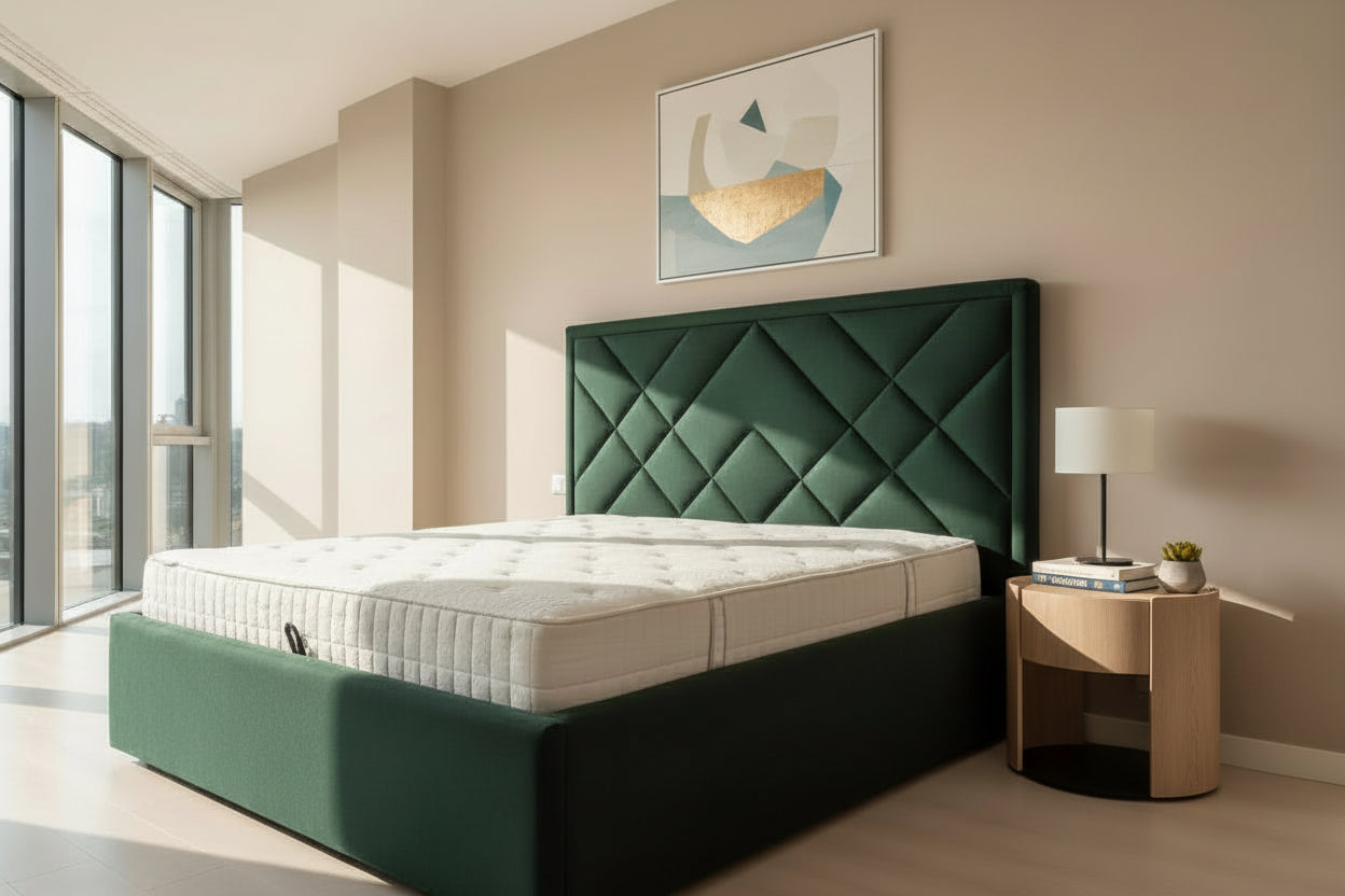 AkmaBed Modern Upholstered Bed – Stylish