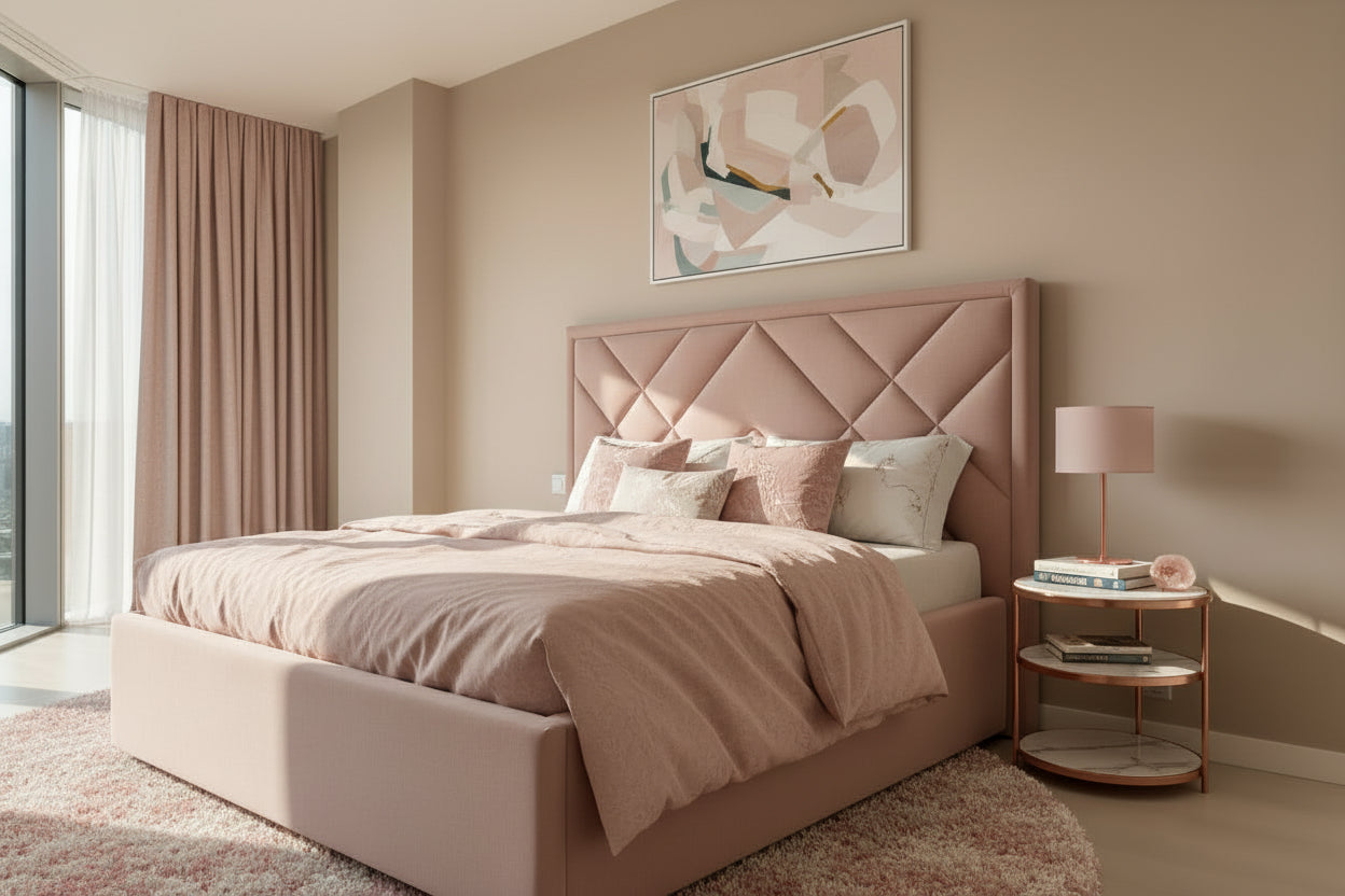 AkmaBed Modern Upholstered Bed – Stylish