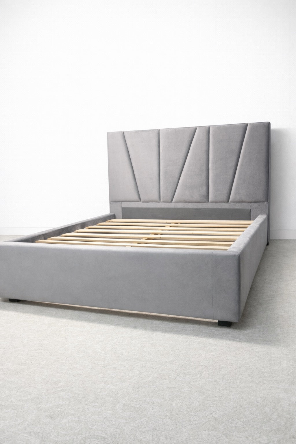 AkmaBed Modern Upholstered Bed – In Stock